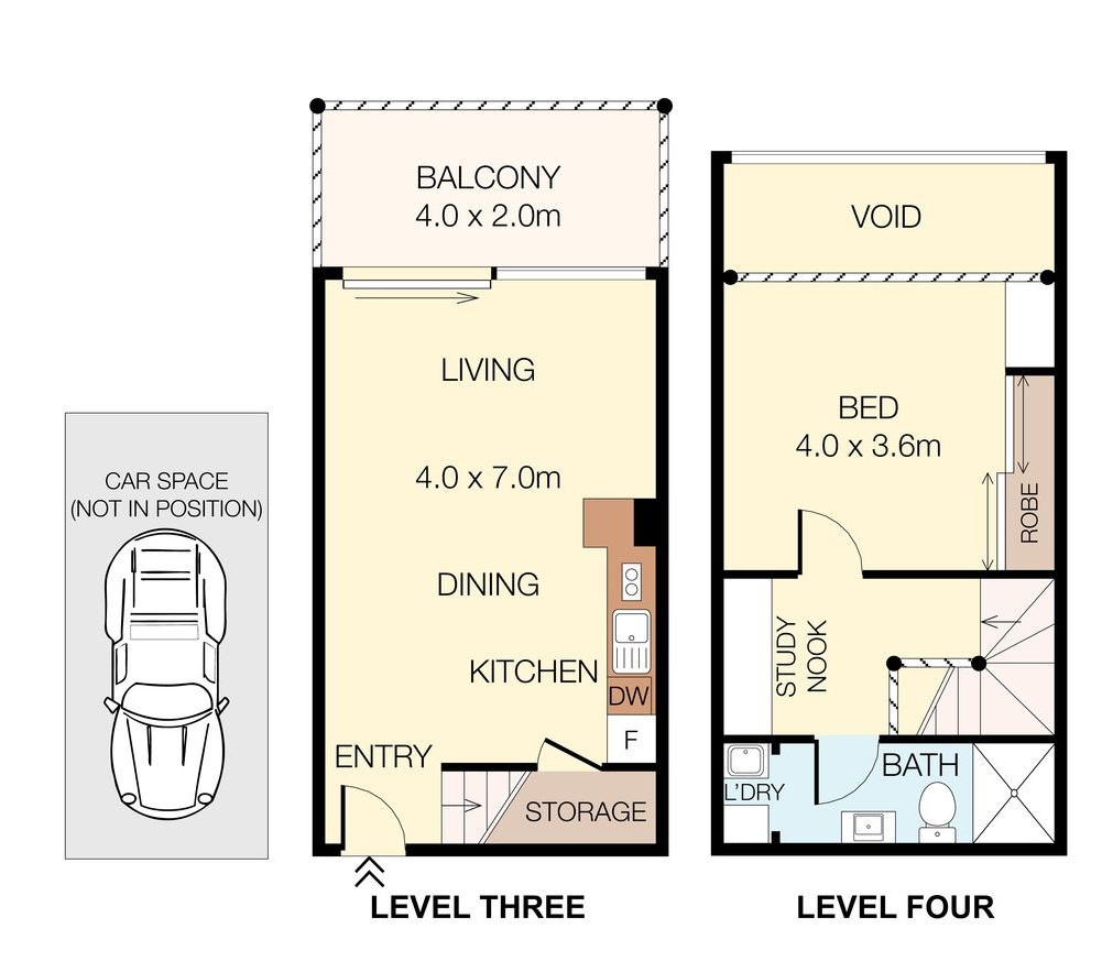 Floor plan for Modern New York Style Apartment